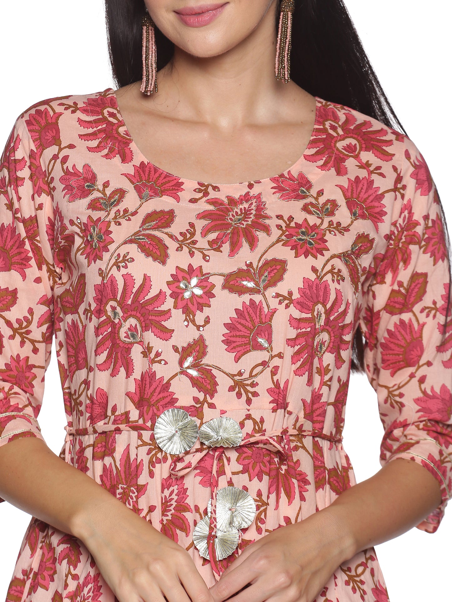 Kurti 2PC Pink & Peach