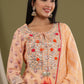 Peach & Cream Gota patti Work