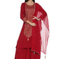Kurti 3PC Maroon & Golden Work