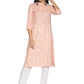 Single Kurti Peach with Khadi