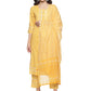 Tuskan Yellow with White Cotton Fabric 