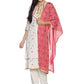 Kurti 3PC Cream & Red