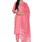 Kurti 3PC Peach White