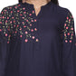 Kurti 2PC Navy Blue & Pink