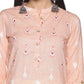 Single Kurti Peach with Khadi