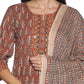 Kurti 3PC Brown
