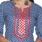 Single Kurti Blue & Red