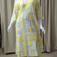 Straight Cotton Kurti -Geometrical Print- V Neck- Yellow colour