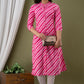 Single Kurti Pink - A Line Cotton