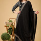 Kurti 2PC Anarkali Set - Black Ryon Fabric
